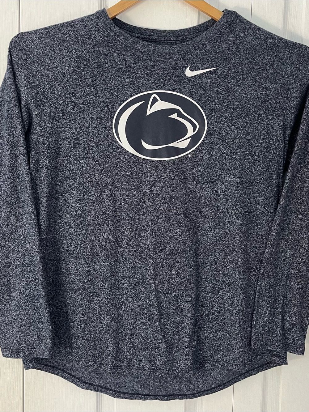 Nike Penn State Long Sleeve Shirt Mens XL Blue Heather The Nike Tee